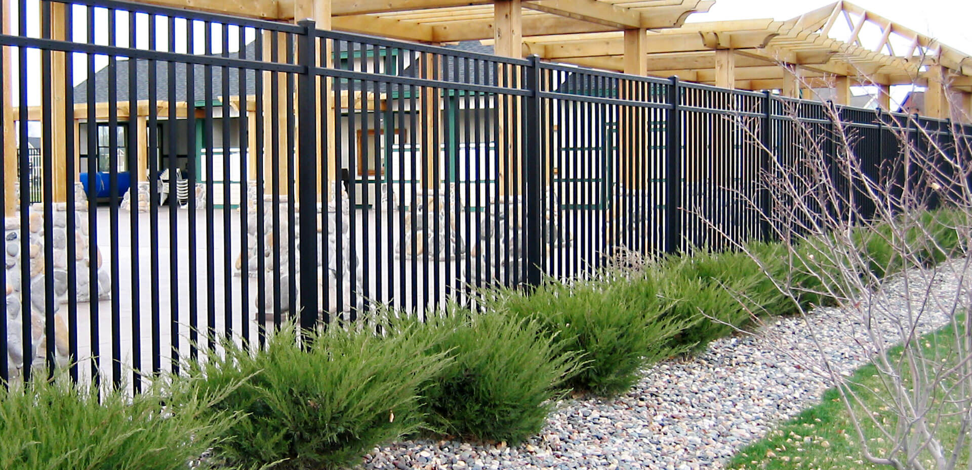 Commercial fencing project by Stallion Fence Company