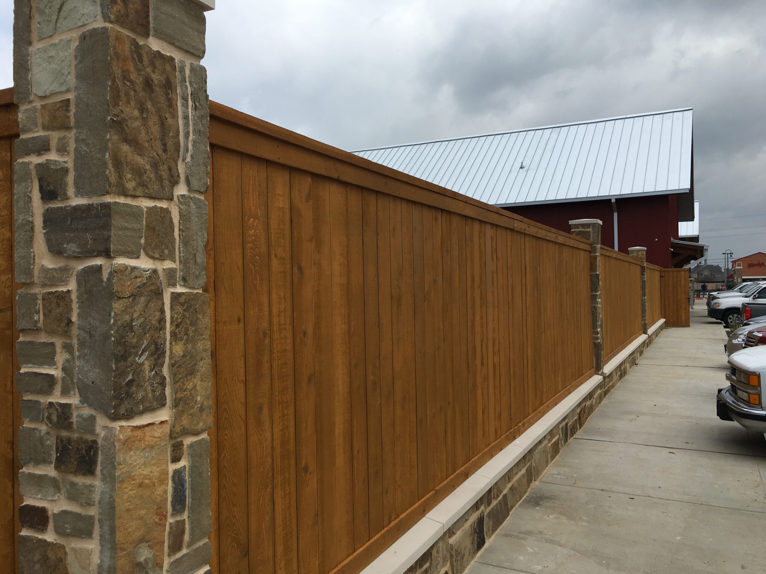 Residential fence along a quiet property line